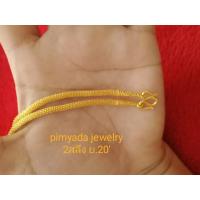 ราคา สร้อยคอลายชีฟองลายทองแท้เยาวราช นน 2สลึง การันตีงานดีสีสวยเหมือนจริง (21124493590)