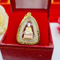 ราคา จี้พระหลวงปู่ทวด รุ่นกวักเงิน เรียกเงิน เรียกทอง เรียกโชคลาภ เกรดร้านทองใส่กับทองแท้ได้ จี้พระกรอบทอง จี้พระทอง (20520830234)