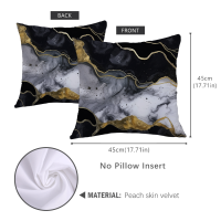 ราคา ปลอกหมอนอิงลายหินอ่อนสองด้านขนาด45X45ซม หมอนอิงลายหินอ่อนสีฟ้าครามเรขาคณิตปลอกหมอนผิวพีชแบบตกแต่งโซฟาทันสมัย (20935872722)