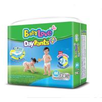 ราคา Baby love แพมเพิสเบบี้เลิฟ เดย์ไนท์ สีเขียว Size M น้ำหนัก 7 12 kg มี 74 ชิ้น (21398129170)