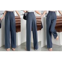 ราคา Lady pants กางเกงขายาวทรงกระบอก แต่งหูเดียว งานซิปหน้า เย็บจีบหน้า ทรงสวย (21350993582)