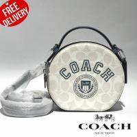 ราคา กระเป๋าสะพาย COACH CANTEEN CROSSBODY IN SIGNATURE CANVAS WITH VARSITY MOTIF COACH CB870 ออก Shop USA รับประกันของแท้ 100 (16317450507)