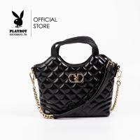 ราคา Playboy กระเป๋าสะพายข้างผู้หญิง ลิขสิทธิ์แท้ รุ่น ST B241PB557 ดีไซน์เย็บนวมทรงคางหมูซิปบน มี 3 สี สีดำ สีชมพูและสีแดง (21407723673)