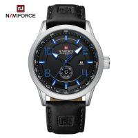 ราคา NAVIFORCE Watch for Men Fashion Casual Sports Wristwatch Double Calendar Leather Strap Watches Original Shock Resistant Waterproof Watch NF9229 (21390635664)
