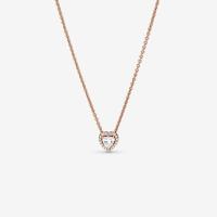 ราคา Pandora สร้อยคอ เงิน925 สร้อยคอพร้อมจี้ สร้อยคอจี้หัวใจ Heart Necklace ของขวัญสำหรับคนพิเศษ ของแท้ 100 (21297512082)