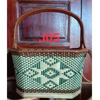 ราคา ตะกร้าหวายทรงแปดเหลี่ยม ลายดาว สีเขียว (10194792373)