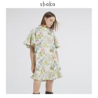 ราคา Shaka AW23 Soulful Forest Dress ชุดเดรสยาวเหนือเข่า ชายบาน แพทเทิร์นแขนระบาย DS 8230904 (21256721310)