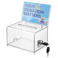 ราคา กล่องรับความคิดเห็น กล่องรับบริจาค กล่องใส่ทิป สีใส มีกุญแจล็อค รุ่น D 509 กล่องใส่ทิปมีล๊อก กล่องบริจาค ตู้รับบริจาค กล่องทิป กล่องใส่เงิน กล่องใส่ทิปมีล๊อก กล่องพลาสติก TipBox Tip box (21378956718)