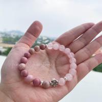 ราคา กำไลหินมงคล สร้อยข้อมือหินมงคล Rhodonite Rose Quartz (21333603313)