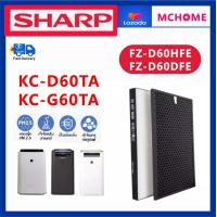 ราคา Sharp รุ่น KC D60TA W KC G60TA W Sharp FZ D60HFEแผ่นกรองอากาศ แผ่นกรองกลิ่น FZ D60DFE สำหรับ เครื่องฟอกอากาศOriginal Hepa Filter SHARP (14049527909)