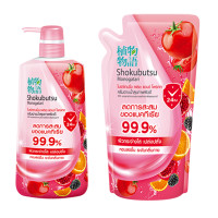 ราคา แพ็คคู่ SHOKUBUTSU โชกุบุสซึ ไบรท์เทนนิ่ง เฟรช แอนด์ โพรเทค ครีมอาบน้ำ หัวปั๊ม 450 มล 400 มล ถุงเติม (21320910406)