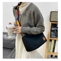 ราคา กระเป๋าสะพายข้าง กระเป๋าผ้า สไตล์เกาหลี แฟชั่นมา จุของได้เยอะ สไตล์เกาหลี เรียบง่าย มีซิป (18839323280)