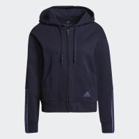 ราคา adidas ไลฟ์สไตล์ เสื้อฮู้ดซิปยาวเต็มตัว Essentials Loose Cut 3 Stripes ผู้หญิง สีน้ำเงิน H07805 (19642825023)
