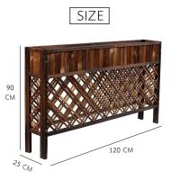 ราคา THAILUCKY ชั้นวางดอกไม้ ชั้นปลูกดอกไม้ใหญ่ ชั้นแต่งสวน ใส่กระถางได้ใหญ่สุด8นิ้ว สีเผา โดนแดดโดนฝนได้ กันกัดกร่อน กันปลวก สำหรับตกแต่งบ้าน (18966652943)