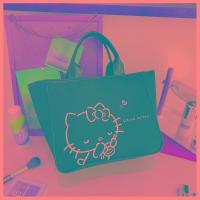 ราคา ถุงหิ้วผ้าใบของแท้ลายคิตตี้เฮลโลคิตตี้กระเป๋าผู้หญิงกระเป๋าใส่ปิ่นโตพร้อมข้าวและอาหารสำหรับไปทำงานกระเป๋าใส่กล่องอาหารความจุใหญ่ (19844512725)