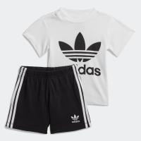 ราคา adidas ไลฟ์สไตล์ ชุดเสื้อยืดและกางเกงขาสั้น Trefoil เด็ก สีขาว FI8318 (21069071468)