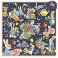 ราคา ผ้าพันคอ ผ้าคลุมไหล่ Kiss Me Doll Peter Rabbit ลาย Orchard ปีเตอร์แรบบิท ขนาด 100 100 CM (20887454853)