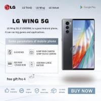 ราคา LG WING 5G โทรศัพท์มือถือ ปีก ปลดล็อคโทรศัพท์มือถือหน้าจอคู่ขนาด6 8 8GB 256GB Snapdragon 765สมาร์ทโฟนระบบ NFC ของ Android (18284612866)