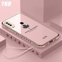 ราคา YBD เคสโทรศัพท์เคลือบขอบตรงสำหรับ OPPO A31 2020เคสป้องกันกล้องที่แม่นยำฝาครอบลายใบเมเปิ้ลพร้อมสายคล้องฟรี (9597242047)
