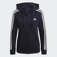 ราคา adidas ไลฟ์สไตล์ เสื้อฮู้ดซิปยาวเต็มตัว Essentials French Terry 3 Stripes ผู้หญิง สีน้ำเงิน GL0804 (19772724906)