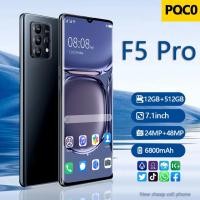 ราคา รับประกัน 1 ปี ของแท้100 P0C0 F5 Pro 5G 7 1นิ้ว โทรศัพท์มือถือ แรม16GB รอม512GB Smartphone Android11 0 5G รองรับ2ซิม โทรศัพท์สมา 6800mAh โทรศัพท์ Mobile phone Facebook โทรศัพท์เล่นเกม มือถือ โทรศัพท์ 