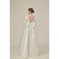 ราคา YLFF Brides เจ้าหญิงชุดแต่งงานหรูหราเปิดหลังชุดเดรสผูกโบว์ชุดแขกแต่งงาน Ff472 (19507897290)