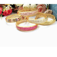 ราคา K107 กำไลข้อมือนพเก้าพลอยเรียงสามแถวฝังเพชร งานละเอียดทุกจุด เหมือนแท้ (16016789073)