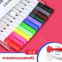 ราคา 100สี ปากกาสีปลายสองด้านปากกาแปรง ปากกาสีน้ำ ปากกาสี ปากกาเมจิก ปากกาหัวพู่กัน ปากกาสี แบบพกพา มัลติฟังก์ชั่ ภาพวาด มากถ (8647817005)