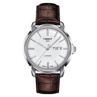 ราคา Tissot Automatics III ทิสโซต์ ออโตเมติก 3 ออโต้ สีขาว น้ำตาล T0654301603100 นาฬิกาสำหรับผู้ชาย (5624038039)