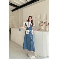 ราคา เดรสยีนส์ยาว ลูกคุณหนูผู้ดีมาก งานป้าย ผ้าดีทิ้งตัวสวยๆจ้า (20927093958)