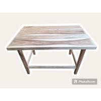 ราคา โต๊ะไม้ ขนาด 75 120ซม สูง 78ซม โต๊ะตัวเดียว โต๊ะไม้จามจุรี (21329995273)