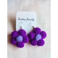 ราคา พร้อมส่งต่างหูพื้นเมืองต่างหูชาวเขาแฟชั่นน่ารักดอกไม้ไหมพรมถักงานแฮนเมดส่งด่วนkerry (19037733653)