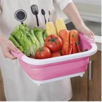 ราคา เขียงอเนกประสงค์ เขียง เขียง3 in 1 เขียงพับได้ ล้างผัก หั่น ระบายน้ำ เขียงกะละมัง กะละมังพกพาขียงพลาสติก pp เขียงพกพา กะละมังพับได้ (20421936965)