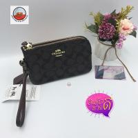 ราคา New กระเป๋าคล้องมือโค๊ช กระเป๋าโค้ช กระเป๋า2ซิบ กระเป๋าเงินคล้องมือ 7 5นิ้ว (16067925309)