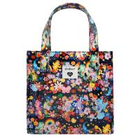 ราคา แท้ Cath Kidston x CareBears แคร์แบร์ส ลิมิเต็ดอิดิชั่น Limited Edition S Bookbag Small Size Open Top Handled Handbag Lunch Bag Water Resistant Oilcloth Tote ถุงกันน้ำ Believe ลายดอกไม้ สีกรมท่า (1818