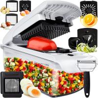 ราคา 14 in 1 Vegetable Chopper Spiralizer Vegetable Slicer Onion Chopper with Container Pro Food Chopper Slicer Dicer Cutter (21242079906)