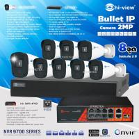 ราคา Hi view ชุดกล้องวงจรปิด Bullet IP Camera 2MP รุ่น HP 97B203PE 8ตัว NVR 8Ch รุ่น HP 9708 POE Switch 10 port รุ่น HG SW10 4P8S1 (6398960853)
