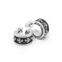 ราคา Chrome Hearts Sterling Silver 925 เครื่องประดับเงินแท้ ต่างหู Double Cross Hoop Earring Code CED019 (13638680982)
