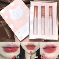 ราคา ลิปหมี เซต3แท่ง ลิปกลอส ฉ่ำวาว นุ่มละมุน สีชัด ติดทน กันน้ำ ลิปสติก เซตลิปสติกCappuvini Bear gloss Lip 122 (16905983724)