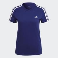 ราคา adidas ไลฟ์สไตล์ เสื้อยืด Essentials Slim 3 Stripes ผู้หญิง สีน้ำเงิน HF7239 (19058763672)