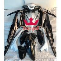 ราคา เฟรม ชุดสี มีโอ 125 mio125RR yamaha mio 125 mio 125rr ไฟ 2ตา รถปี 2010 2012 จำนวน 13 ชิ้น สีดำขาว งานสั่งทำสี (10801372419)