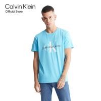 ราคา CALVIN KLEIN เสื้อยืดผู้ชาย ทรง Regular รุ่น J320770 CU8 สีฟ้า (20513304693)