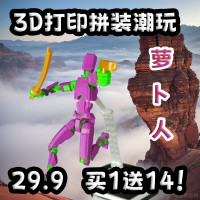 ราคา ของเล่นสำหรับเด็กผู้ชายพิมพ์3D ประกอบและลงสีเองมีดโรบูตุ๊กตาหัวไชเท้าไม้ขีดไฟมีหลายข้อต่อหุ่นยนต์เคลื่อนย้ายได้ทั้งตัว (21118705294)