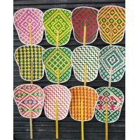 ราคา พัดสานไม้ไผ่ คัดพิเศษ สานละเอียด พัดมือจับ พัดโบราณ ทรงน้ำเต้า (13710283708)