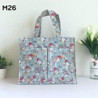 ราคา กระเป๋าผ้าเคลือบกันน้ำ ฐานกว้าง รุ่น M กระเป๋ากันน้ำ ใส่ของได้เยอะ (18470829192)