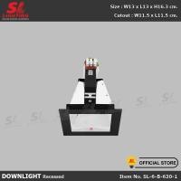 ราคา SL LIGHTING โคมไฟดาวน์ไลท์ แบบฝังฝ้า SL 6 630 1 ฐานทรงสี่เหลี่ยม ขั้ว E27 (1371214816)