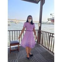 ราคา เดรสผ้าทอ เดรสผ้าไทย รุ่นนี้ ส่งฟรี เดรสคุณครู เดรสทำงาน (17830180363)