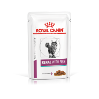 ราคา พร้อมส่ง ยกกล่อง12ซอง Royal Canin Renal with Fish Cat Pouch โรยัลคานิน อาหารแมวโรคไต สูตร ปลา Feline อาหารเปียกแมวโรคไต (21234079422)