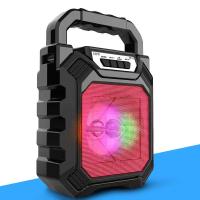 ราคา COD Bluetooth speaker wireless liner วูฟเ formaldehyde USB supports microphone blue Bluetooth USB TF card FM radio display battery AUX in Pu Plaid audio portable Bluetooth speaker bluetooth Speaker Bl
