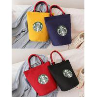 ราคา พร้อมส่งจากไทย Starbucks Tote Bag กระเป๋าผ้าแคนวาสทรงกลมสำหรับผู้หญิง ขนาดกว้าง27x17x27ซม (20198944728)